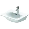 Image de Duravit Lave-Mains pour Meubles Viu 234453, 530 mm, avec trop-Plein, avec Table de robinetterie, 1 Trou de Robinet, Coloris: Blanc - 2344530000
