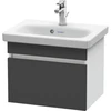 Image de Duravit Meuble sous-lavabo Com DuraStyle 50x36,8 cm, graphite mat/blanc mat, 1 tiroir
