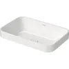 Image de Duravit Happy D.2 Plus Évier à poser, 235960, 600x400 mm, rectifié, sans trop-plein, sans trou de robinet établi, Couleur: Blanc