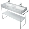 Image de Duravit Console métal DuraSquare 126,5x45 cm, sur pied, chrome