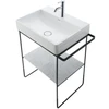 Image de Duravit Console métallique DuraSquare 56,5x45cm, au sol, noir mat