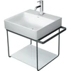Image de Duravit Console métallique DuraSquare 56,5x45cm, suspendue, noir mat