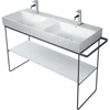 Image de Duravit Console métal DuraSquare 126,5x45 cm, sur pied, noir mat