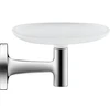 Image de Duravit Seifenschale Starck T 14x11,9 cm, mural, verre blanc mat, chrome