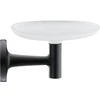 Image de Duravit Starck T Porte-savon 14x11,9 cm, mural, verre blanc mat, noir mat