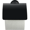 Image de Duravit Porte-rouleau Starck T 12,5x8,3 cm, avec couvercle, noir mat