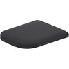 Image de Duravit Abattant WC Happy D.2, Abattant WC avec amortisseur de fermeture, Abattant Toilette en Uréa-Duroplast, avec Charnières en Acier Inoxydable, Anthracite Mat