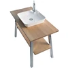 Image de Duravit Lavabo à poser Cape Cod 46x46 cm, avec trou robinet, îlot, sans trop-plein, blanc mat s-matt