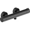 Image de Duravit C.1 Thermostat de douche monocommandé apparent, raccords en S, C142200000, Couleur: Noir Mat