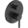 Image de Duravit C.1 Mitigeur monocommandé encastré pour bain, rosace ronde, 2 consommateurs, inverseur bec de baignoire/douchette à main, C152100120, Couleur: Noir Mat