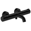 Image de Duravit C.1 Thermostat de bain pour montage apparent, raccords en S, avec robinet d'arrêt et inverseur, Couleur: Noir mat