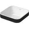 Image de Duravit Happy D.2 Plus Évier à poser, 235940, 400x400 mm, rectifié, sans trop-plein, sans trou de robinet établi, Couleur: Couleur intérieure blanche, couleur extérieure anthracite mat