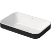Image de Duravit Happy D.2 Plus Évier à Poser, 235960, 600x400 mm, rectifié, sans trop-Plein, sans Trou de Robinet établi, Coloris: Couleur intérieure Blanche, Couleur extérieure Anthracite Mat - 2359606100