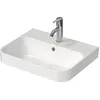 Image de Duravit Happy D.2 Plus Évier à poser, 236050, sans trou de coulée, 500x400 mm, rectifié, avec trop-plein, avec trou de coulée établi, Couleur: Blanc