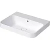 Image de Duravit Happy D.2 Plus Évier à poser, 23606060, sans trou de coulée, 600x460 mm, rectifié, avec trop-plein, avec trou de coulée établi, Couleur: Blanc