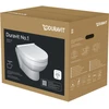 Image de Duravit Set WC mural No. 1 Compact avec abattant, Rimless, blanc