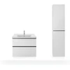 Image de Duravit Meuble lavabo D-Neo 80x48 cm, avec robinetterie, blanc, avec trop-plein, trou robinet