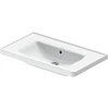 Image de Duravit Meuble vasque D-Neo 80x48 cm, sans robinet, blanc, avec trop-plein, trou robinet