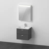 Image de Duravit Ensemble meuble XBase 63 cm, 1 porte, charnière gauche, graphite mat