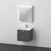 Image de Duravit Xbase, Ensemble de Meubles muraux, avec Armoire de Toilette LED, lavabo et Meuble sous-lavabo, Largeur 600 mm, XB0075R4949, Couleur: Version