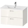 Image de Duravit Xbase, Ensemble de Meubles muraux, avec Miroir LED, lavabo et Meuble sous-lavabo, Largeur 800 mm, XB007604545, Couleur: Version