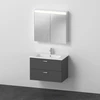Image de Duravit Ensemble de meubles XBase 83x49cm, WT, WTU 2 tiroirs, panneau aggloméré, graphite mat