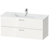 Image de Duravit Ensemble Meubles XBase 123x49cm, WT, WTU 2 tiroirs, vis aggloméré, blanc brillant