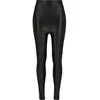 Image de Urban Classics Leggings Metallic Taille Haute Shiny Femme Legging Noir 82% Polyamide, 18% Élasthanne