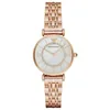 Image de EMPORIO ARMANI Gianni T-Bar AR1909 - Mouvement Quartz - Affichage Analogique - Or rose et Cadran Nacre - Femme