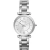 Image de Fossil Montre Carlie pour femmes, mouvement à quartz trois aiguilles de couleur argentée avec bracelet en acier inoxydable