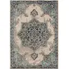 Image de benuta Nest Tapis CASA - Fibre synthétique - Rectangulaire et Style : Vintage, Style Oriental, Shabby Chic - Facile d'entretien pour Salon, Chambre à Coucher, Beige/Turquoise, 80 x 150 cm