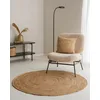 Image de benuta Jutta Tapis en Jute - Marron Clair Rond 120 cm - Tapis de Salon tissé à la Main - Design Naturel - Convient pour Chauffage au Sol
