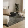Image de benuta Tapis en laine pure Rocco - Noir/blanc 250 x 350 cm - Tissé à la main - Rectangulaire et style : laine, uni, bohème, hygge et cozy, minimaliste - Facile d'entretien pour le salon et la chambre