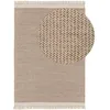 Image de benuta Tapis en laine pure Kim - Beige 200 x 300 cm - Coton, Laine - Rectangulaire & Style : Ikat, Hygge & Cozy, Minimaliste - Facile d'entretien pour le salon et la chambre à coucher