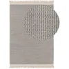 Image de benuta Tapis en laine pure Kim - Gris 160 x 230 cm - Coton, Laine - Rectangulaire & Style : Ikat, Hygge & Cozy, Minimaliste - Facile d'entretien pour le salon et la chambre à coucher