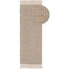 Image de benuta Tapis en laine pure Kim - Beige 80 x 250 cm - Coton, Laine - Chemin de couloir et de style : Ikat, Hygge & Cozy, Minimaliste - Facile d'entretien pour salon, chambre à coucher, couloir