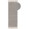Image de benuta Tapis en laine pure Kim - Gris 80 x 250 cm - Coton, Laine - Chemin de couloir & style : Ikat, Hygge & Cozy, Minimaliste - Facile d'entretien pour salon, chambre à coucher, couloir, terrasse