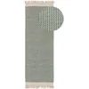 Image de benuta Tapis en laine pure Kim - Menthe 70 x 200 cm - Coton, Laine - Chemin de couloir et de style : Ikat, Hygge & Cozy, Minimaliste - Facile d'entretien pour le salon, la chambre à coucher, le