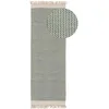 Image de benuta Tapis en laine pure Kim - Menthe 80 x 250 cm - Coton, Laine - Chemin de couloir et de style : Ikat, Hygge & Cozy, Minimaliste - Facile d'entretien pour le salon, la chambre à coucher, le