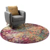 Image de benuta Tapis Vintage CASA Multicolore 120 cm Rond   Tapis pour Salon, Chambre à Coucher et Couloir   Facile d'entretien   Compatible avec Chauffage au Sol