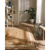 Image de benuta Tapis en jute pure Jutta - Naturel 200 x 300 cm - Bordure blanche - Tapis de salon tissé à la main - Design bohème naturel - Convient pour chauffage au sol