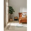 Image de benuta Tapis pop en coton Gibson - Bleu 120 x 170 cm - 100 % coton - Rectangulaire et style : abstrait, géométrique, franges, vie naturelle, Scandi Living - Facile d'entretien pour le salon
