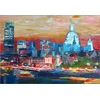 Image de Alu Dibond 90 x 60 cm: London with St Pauls Cathedral at Dawn de M. Bleichner
