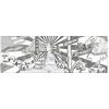 Image de Forex 140 x 50 cm: New York Collage Drawing Statue of Liberty Taxi Mount Rushmore Brooklyn Bridge de Michael artefacti