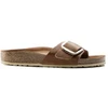 Image de Birkenstock pour femme. 1006525 Sandales en cuir Madrid Big Buckle (Ajustement Étroit) marron (36), Plat, Aucun, Casuel