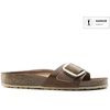 Image de Birkenstock pour femme. 1006525 Sandales en cuir Madrid Big Buckle (Ajustement Étroit) marron (41), Plat, Aucun, Casuel