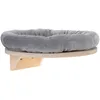 Image de natural PARADISE Lit Mural Dahlia - Lit Rond pour Chat avec Bord Confortable et Fixation Velcro - Diamètre : 48 cm (crème) (Gris Clair, 1)