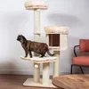 Image de Natural Paradise   Arbre à chat Magnolia L | Avec plusieurs niveaux | H 137 x L 78 x l 81 cm (Crème)