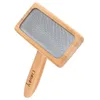 Image de kooa - Brosse à démêler en bambou | pour chiens et chats | Élimine les noeuds et les noeuds | Couleur : naturel | 15,5 x 12,2 x 4 cm