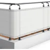 Image de Sol Royal Brise Vue Balcon Extérieur PES SolVision PB2 90x300 cm Blanc   Brise Vent Terrasse avec  illets, Cordons, Résistant à l'eau & aux Intempéries   Cache Balcon 160 g/m² avec Protection UV